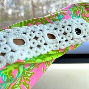 Lilly Pulitzer Skipper Popover UPF Pink Green White M
